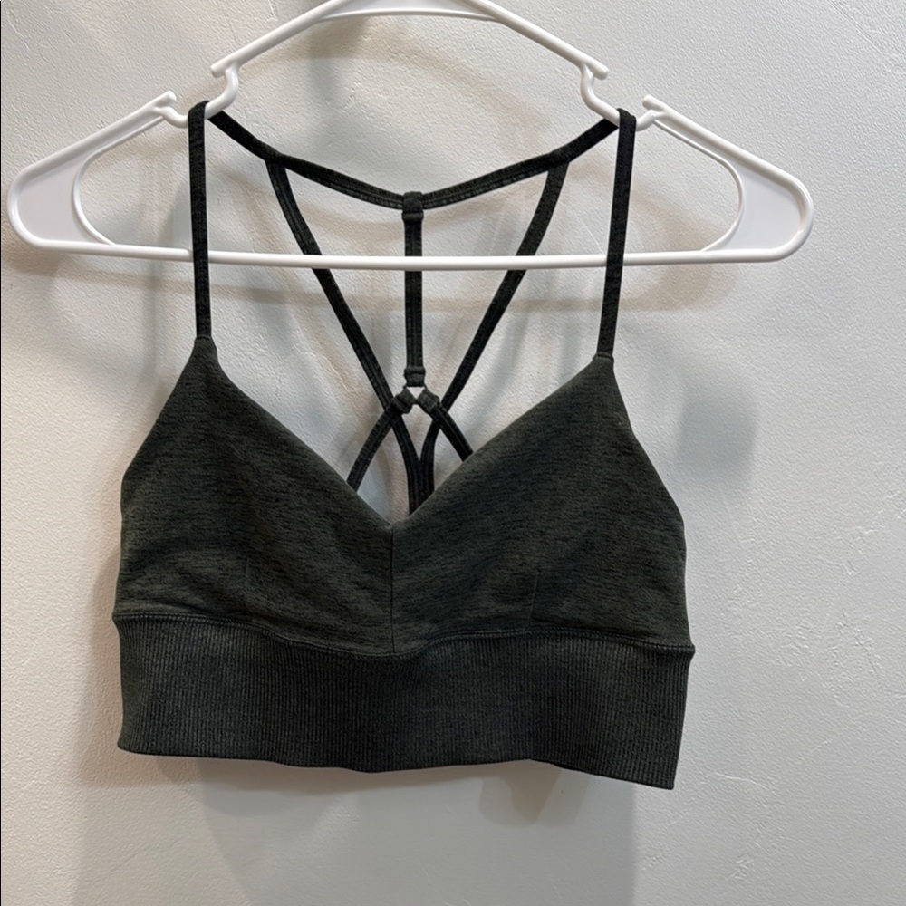 ALO Yoga Heather Green Lavish Bra
